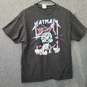 Batman Black Cotton T Shirt Men's Large